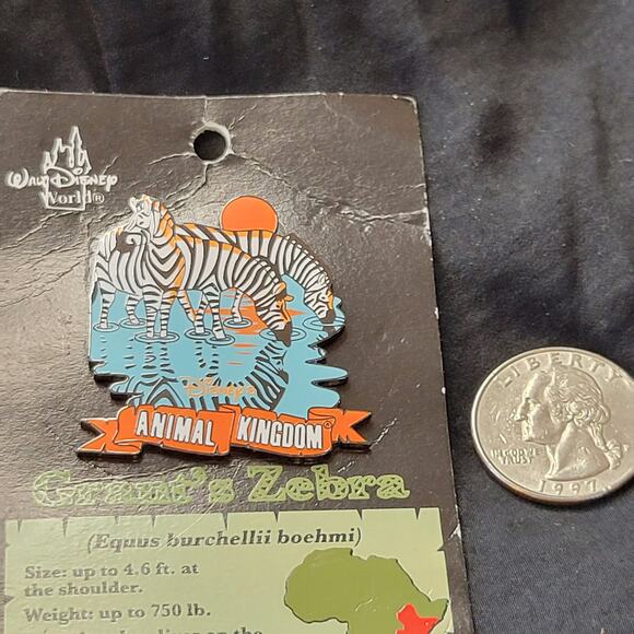 WDW Animal Kingdom Grant's Zebra on Info Card Trading Pin, RARE - Picture 3 of 7